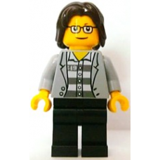 tls079 Lego Brand Store Male, Jail Prisoner Jacket over Prison Stripes (no specific back printing) 